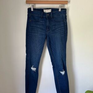 Women's Blue Distressed Jeans